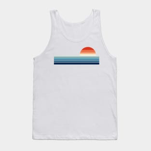 Minimalist, Geometric Retro Ocean Sunrise I Tank Top